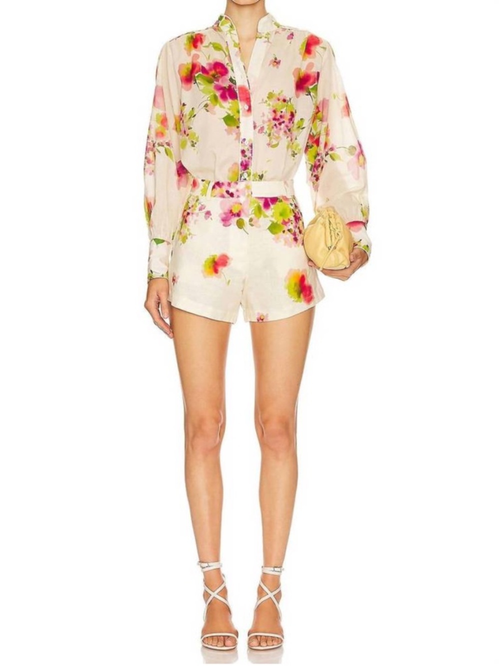 New Revolve Karina Grimaldi Floral Linen Shorts - Small